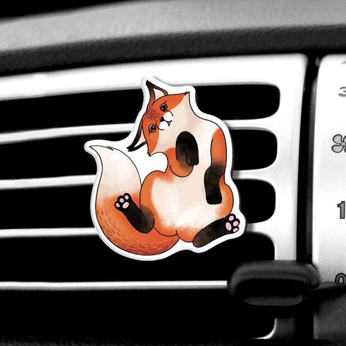 WIRESTER Fresh Scented Car Air Freshener Vent Clip, Decorative Accessories, Interior Decoration for Cars - Funny Fox