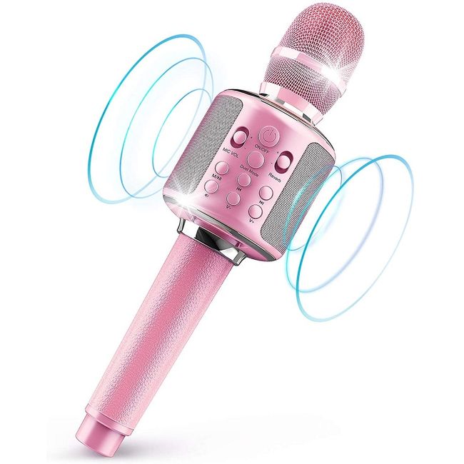 Wireless Karaoke Microphone for Singing with Duet Sing & Record & Reverb,  Bluetooth Microphone for Karaoke, Bluetooth Wireless Microphone for Party