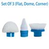 Spin Scrubber Replacement Brushes, Replacement Heads, Set of 3 (Flat, Dome, Corner)