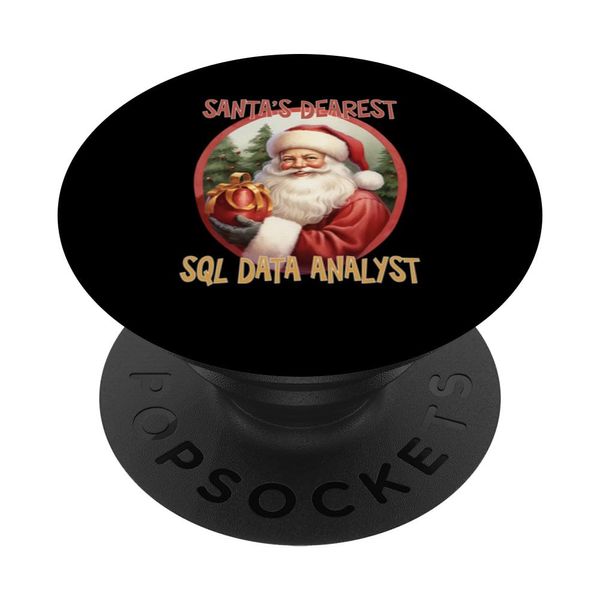 SQL Data Analyst Christmas Holiday Love Xmas PopSockets Standard PopGrip