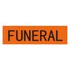 Funeral Stickers Bright Orange | 11" x 3.5" | 5pcs