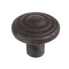 Van Dyke's Restorers Rustic Iron Ringed Cabinet Knob, Oil Blackened