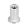 Timunr 100 PCS 10-24 UNC Rivet Nuts Kit Aluminum Rivet Nuts Assortment Kit Flat Head Threaded Insert Nut