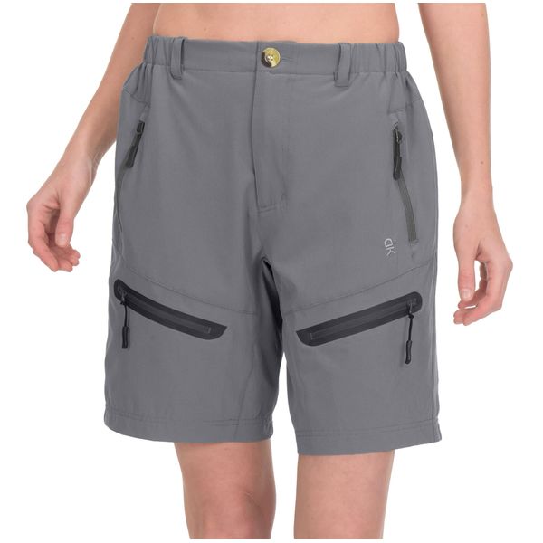 Little Donkey Andy Women's Stretch Quick Dry Cargo Shorts for Hiking Travel Steel Gray Size XL