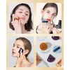 12 Pcs Powder Puff Reusable Makeup Sponges with Strap for Loose Powder Body Eyes Cosmetic Foundation Wet Dry Makeup Tool, Purple-Blue-Brown Genpar (12pcs)