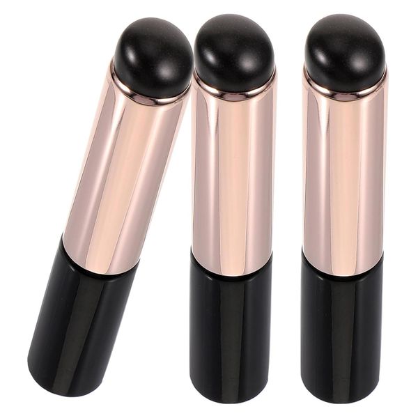 JYTDBCS Q Soft Mini Mini con coperchio piccolo silicone rotondo pennello labbra rossetto portatile sbavature manico corto multifunzionale correttore pennello trucco