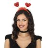 CREATIV DISCOUNT NEU Haarreif mit Glitter-Herzen, rot