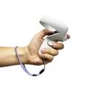 Improved Replacement Reflective Wrist Straps for Oculus Quest 2 Gen Controller, Sturdy Comfy Adjustable Hand Strap for Oculus, Easy Attach White Resin Stopper for Oculus Controllers Purple