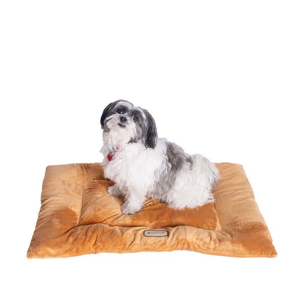 Armarkat Pet Bed Mat, Dog Crate Soft Pad W Poly Fill Cushion, Earth Brown