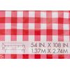 Unique Red Gingham Pattern Rectangular Plastic Table Cover (137cm x 274cm) 1 Piece - Ideal for Parties and Events