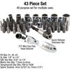 1/4" Drive Mini Dual Flex Head Ratchet Socket/Bit Set SAE/Metric for Tight Space