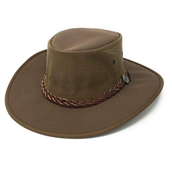 Barmah Canvas Drover Cooler Hat 1057 - Brown (Extra Large - 61cm)
