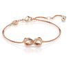 Swarovski Hyperbola set, Infinity, White, Rose gold-tone plated