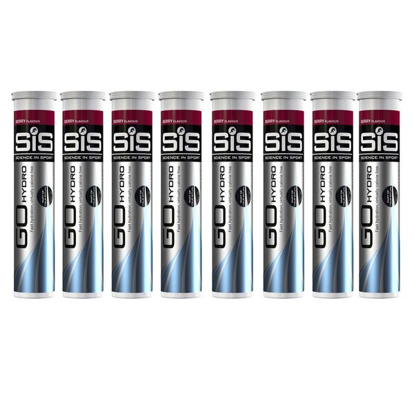 SIS Go Hydro Hydration Energy Drink Tablets - Berry (8 Packs of 20 Tablets)