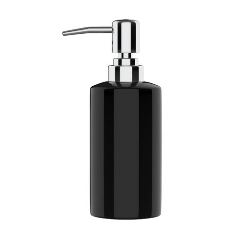 Nuscen Black Ceramic Soap Dispenser -250ml Square Hand Wash Pump for Luxurious Bathrooms, Kitchens, and Hotels | Elegant Shampoo Lotion Bottle | Sleek Design, Easy Dispensing | Modern Living Spaces