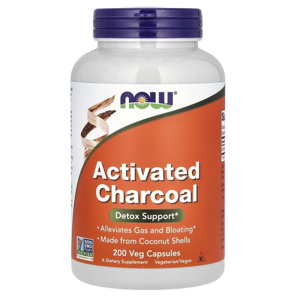 Activated Charcoal, 200 Veg Capsules (280 mg per Capsule)