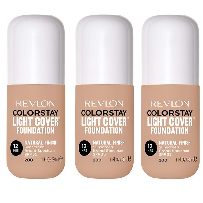 Revlon Colorstay Light Cover Foundation, Natural Finish, SPF 30, Nude (3 Pack)