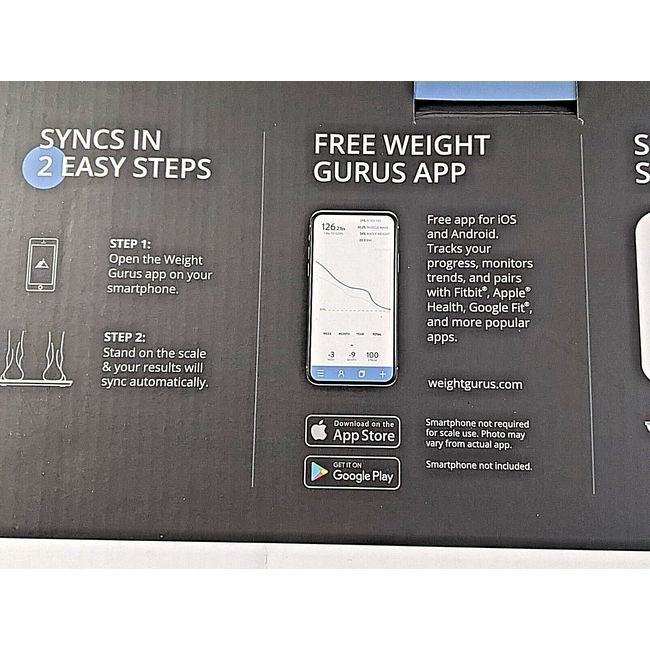 NEW, Weight Gurus Bluetooth Body Composition Smart Scale, White, iOS &  Android 