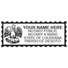 Hubco Printer 40 Self Inking Notary Stamp - Louisiana (Blue Case)