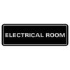 All Quality Standard Electrical Room Door/Wall Sign - Black/Silver - Medium (1 Pack)