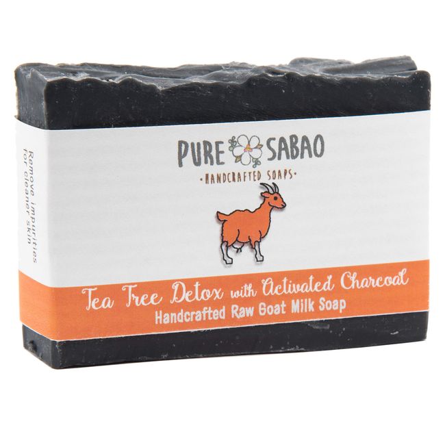 Pure Sabao Tea Tree Detox Activated Charcoal – Goat Milk Soap