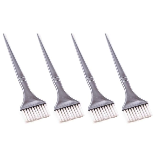 Haarfärbepinsel Set, 4 Stück Farbpinsel Haare, Pinsel zum Haare Färben, Haarfarbe Bürste, Haarfärbekamm für DIY Haarfärbe Haarfärbemittel Salon Friseur Werkzeug Farb Pinsel Breit,Gris