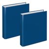 Veloflex A115105, Basic Ring Binder, DIN A5, 2 pieces, blue, filling height 25 mm, Ring Binder with 2 ring mechanism