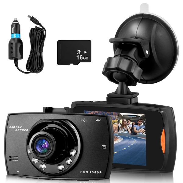 Dash Cam Front Wireless, 1080P Full HD Dashcam Front Dash Cams DVR Dashboard Camera, 170° Wide Angle 2.5 Inch Screen Dash Camera with 16G TF Card, G-sensor, Motion Detection