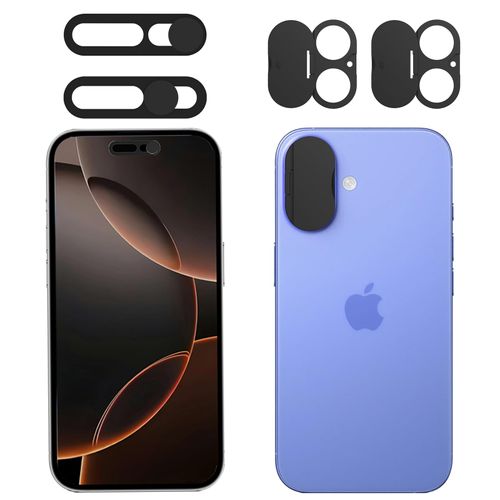 EYSOFT Privacy Cover Compatible for iPhone 16 /iPhone 16 Plus with Front Camera Cover,Protect Privacy and Security But Not Affect Facial Recognition（2Pack）