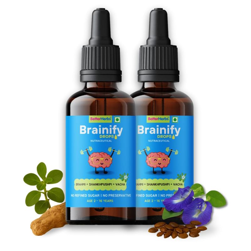 Brainify Drops for Kids | 2-16 Years | 30ml (Pack of 2) | Supports ...