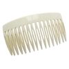 French Amie Classy 16 Teeth Solid Ivory Cream Handmade Celluloid Acetate Side Hair Comb