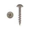 100 Pack #8 X 1" Deck Screws Square Drive Round Washer Head Wood Deep Coarse