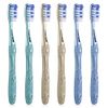 Oralphi Smiling Guardian Toothbrush - Medium Bristles for Adults, 6 Count