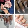 Title: Contains 30 star design nail parts. 3D rhinestone art perfect for acrylic nails. (silver)