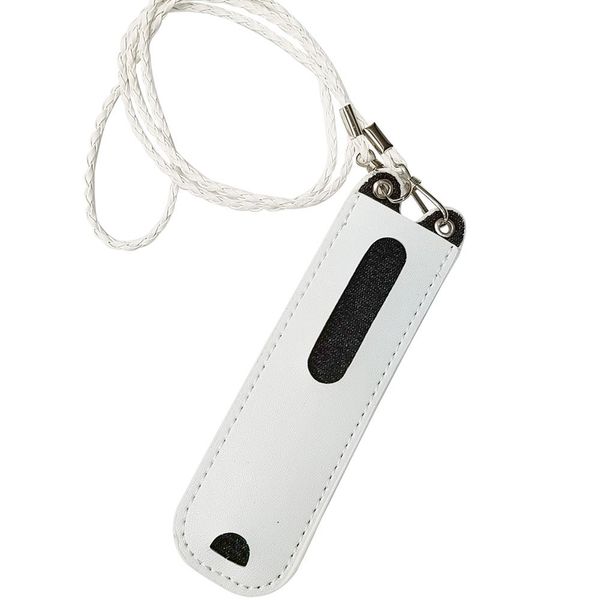 Ploom Tech Case, PU Leather, Compatible Case, Cover, Slim, Compact, Simple, Plain, Synthetic Leather, Vape Protection, Storage, Pouch, Holder, Carrying Case, Neck Strap, Compatible with Ploom Tech