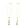 Philip Jones Gold Plated Sterling Silver Teardrop Thread Earrings