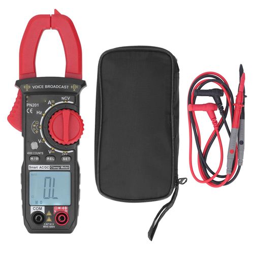 Intelligent Voice Prompt Clamp Meter High Current Measurement up to 600A NCV Detection Data Hold Function Clear Backlit Display