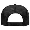 OTTO Wholesale 12 x Polyester Foam Front 5 Panel High Crown Mesh Back Trucker Hat - Black - (12 Pcs)