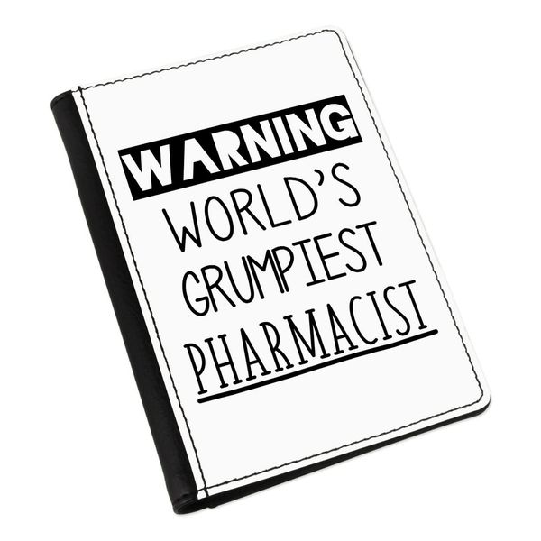 Gift Base Warning World's Grumpiest Pharmacist Passport Holder Cover