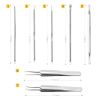 Trust Contact 7-Piece Set for Acne Removal, Pore Care, Tweezers, Face Presser, Antibacterial, Stainless Steel, Case Included, Corner Stopper Removal