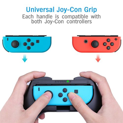 HEYSTOP Grip Compatible with Nintendo Switch OLED/Nintendo Switch JoyCon 3 Pack, Wear Resistant Game Switch Controller Handle Case Kit for Nintendo Switch Joy Con, Black