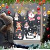 351 Pcs Christmas Window Stickers - 9 Sheets Xmas Reusable Large Decals