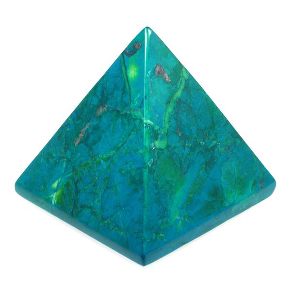 Chrysocolla Howlite Pyramid - YHC4 - Medium