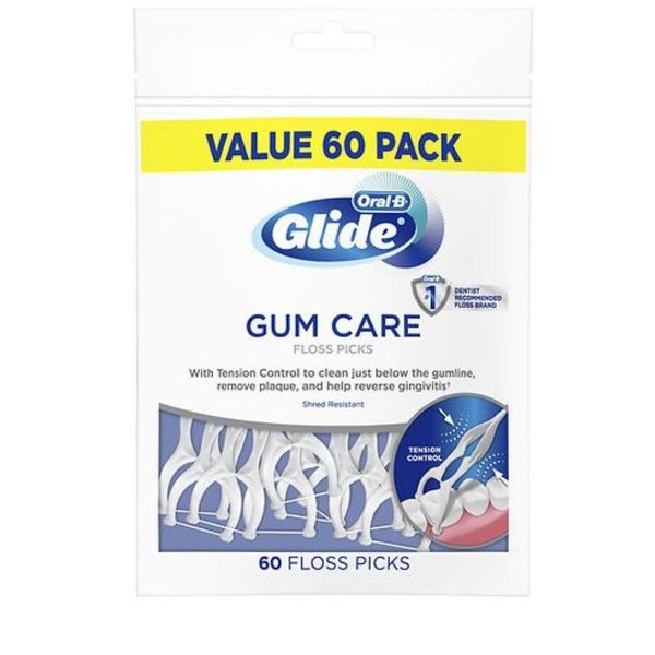 Oral-B Glide Floss Picks Gum Care 60 Count each Value Pack  2 PACK New