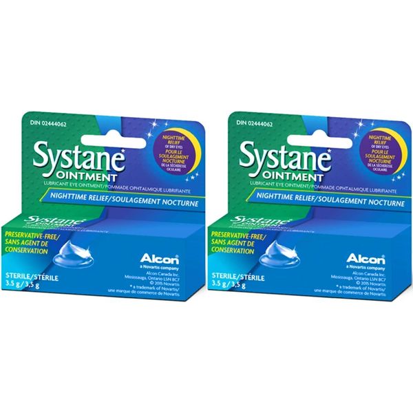 Systane Lub Eye Nightime Ointment 3.5g (2 Pack) 0.12 Ounce