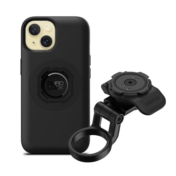 Quad Lock Stem Cap Mount (Adjustable) Bike Kit with iPhone 15 MAG Case