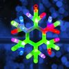 The Christmas Workshop Multi Coloured LED Window Light Snowflake