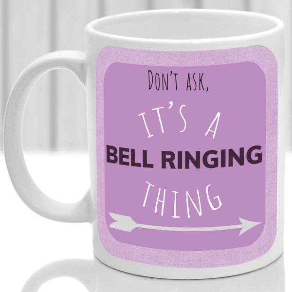 Bell Ringing Thing Mug, It's a Bell Ringing Thing, Ideal for Any Bell Ringer(Pink)