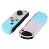 eXtremeRate DIY Replacement Shell Buttons for Nintendo Switch & Switch OLED, Gradient Pink Blue Housing Case with Corlorful Button for Joycon Handheld Controller [Only the Shell, NOT the Joycon]