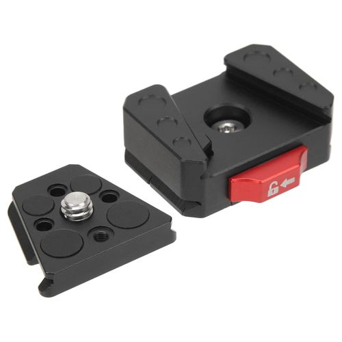 Agatige V Lock Quick Release Plate, Mini V Lock Assembly Kit Aluminum Alloy V Mount Battery Plate Multipurpose Quick Release Set for DSLR Tripod